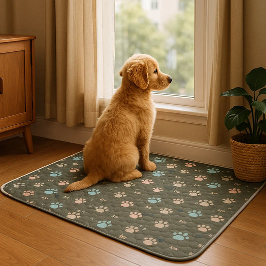 1pcs Cute Waterproof Pet Pee Pad Washable Puppy Training Pad Mat Reusable Anti-Slip Pee Pad Blanket Absorbent Diaper for Dog Cat