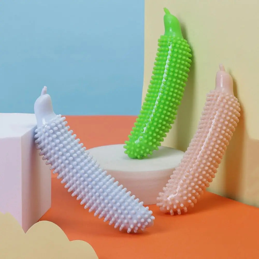 Cucumber Shape Dog Teeth Grinding Stick Bite Resistant TPE Dog Chew Toy Wear Resistant Pet Molar Stick Teeth Cleaning