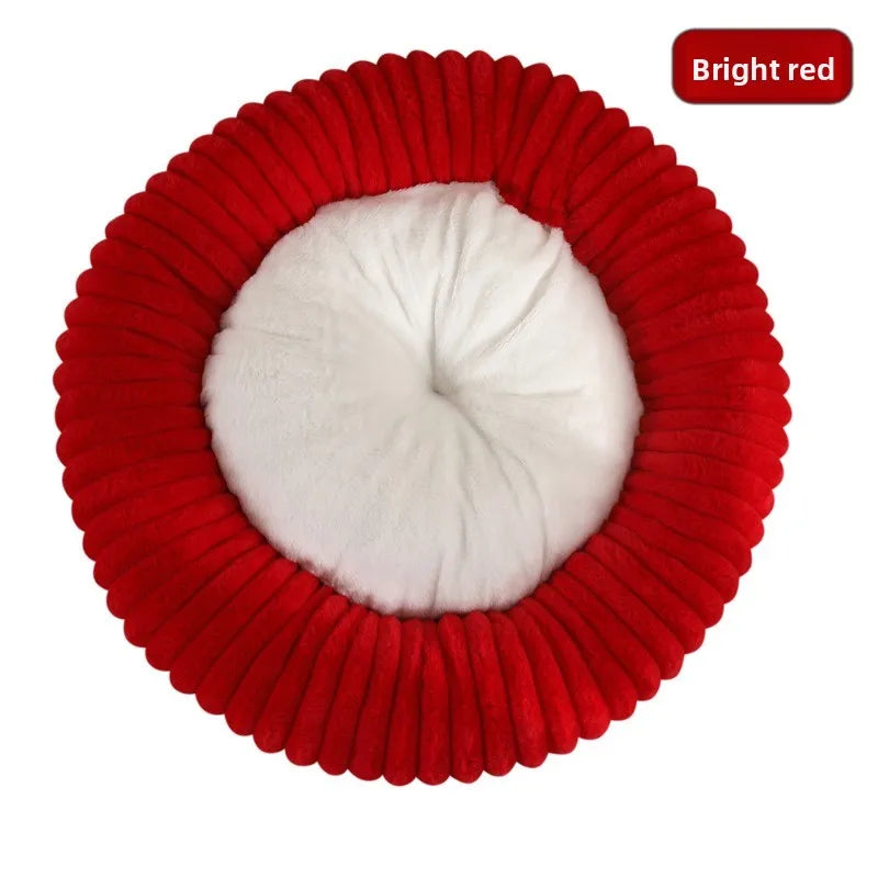 Dog Bed Donut Big Large Round Basket Plush Beds for Dogs Medium Accessories Fluffy Kennel Small Puppy Washable Pets Cat Products