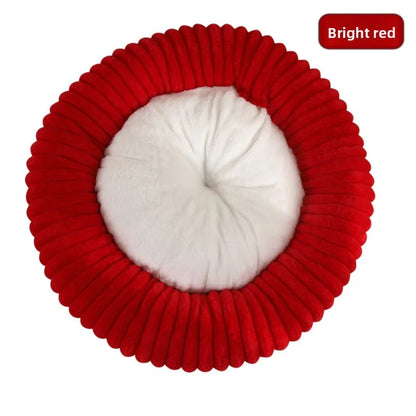 Dog Bed Donut Big Large Round Basket Plush Beds for Dogs Medium Accessories Fluffy Kennel Small Puppy Washable Pets Cat Products