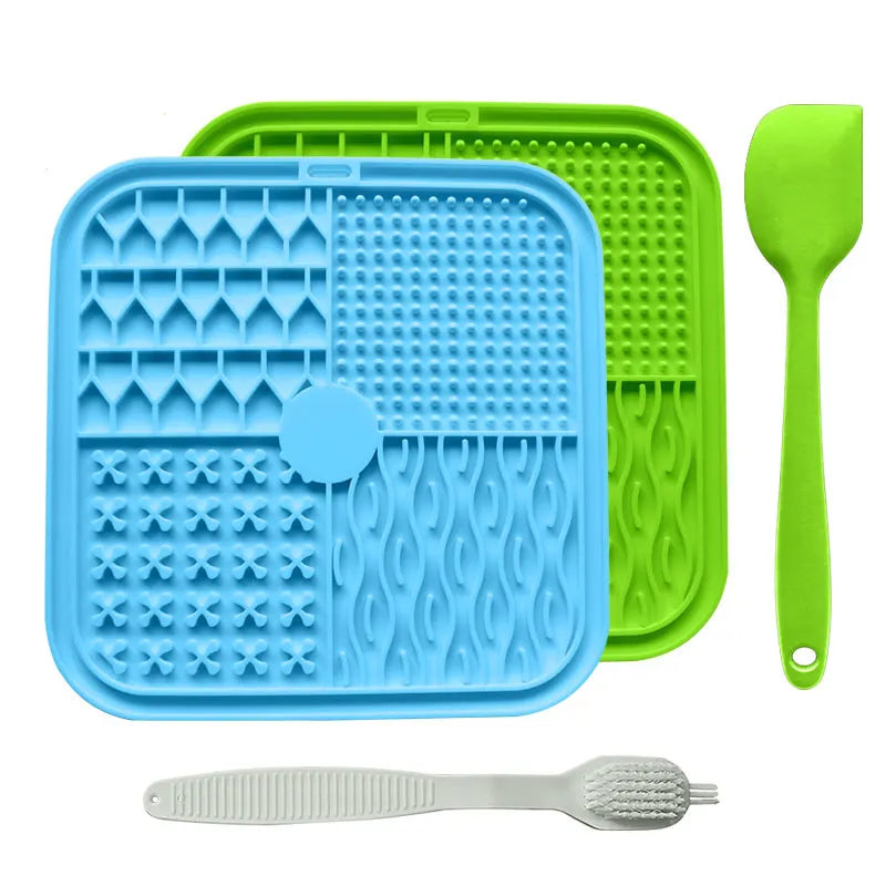 Combination pet licking pad with suction dog licking pad slow feeding dog licking pad pet bath distraction pad food dispenser