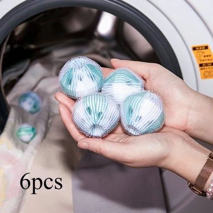 6pcs Reusable Pet Hair Removal Laundry Balls, Dryer Balls, Non-Electric Lint Catcher for Pet Owners, Durable Washing Accessories