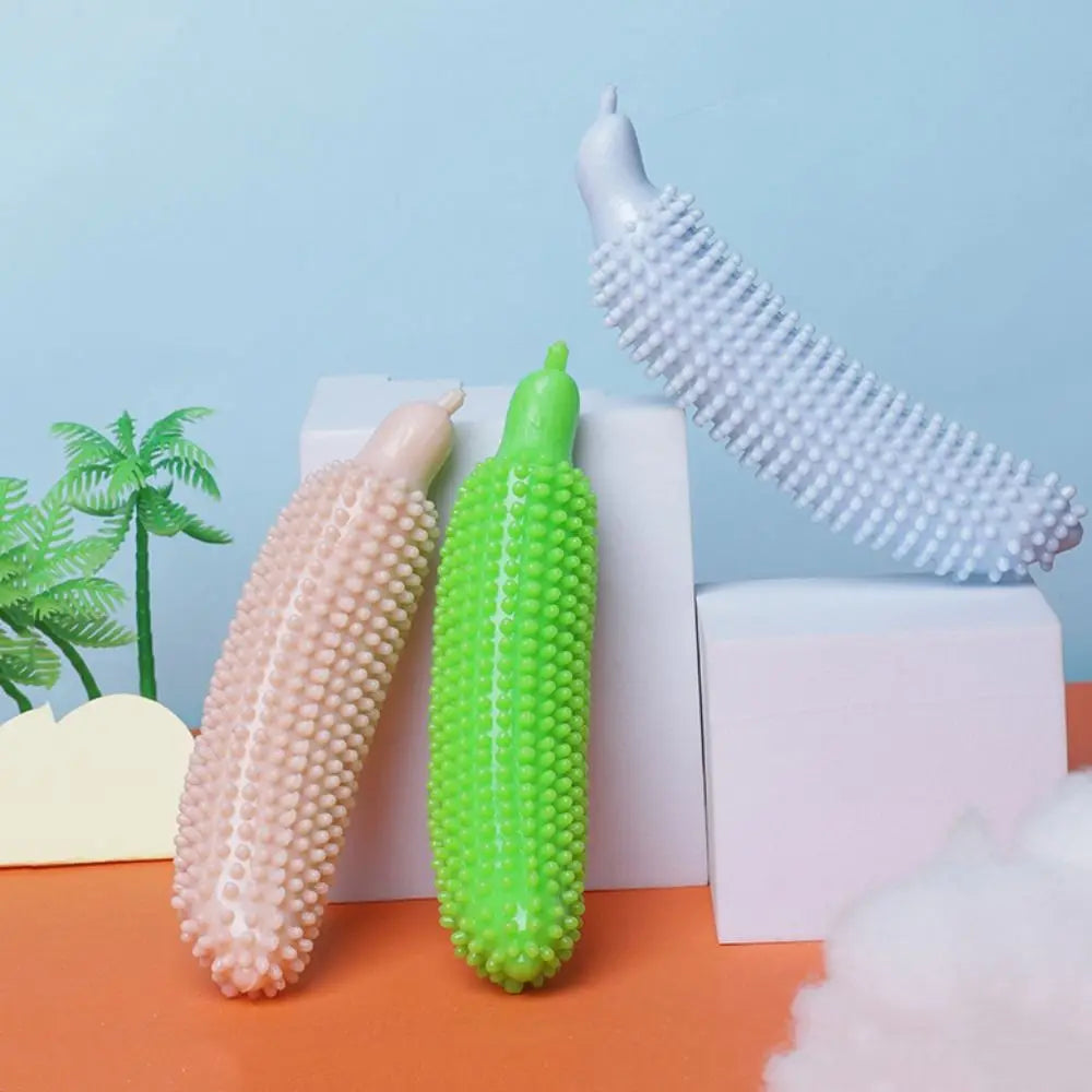 Cucumber Shape Dog Teeth Grinding Stick Bite Resistant TPE Dog Chew Toy Wear Resistant Pet Molar Stick Teeth Cleaning