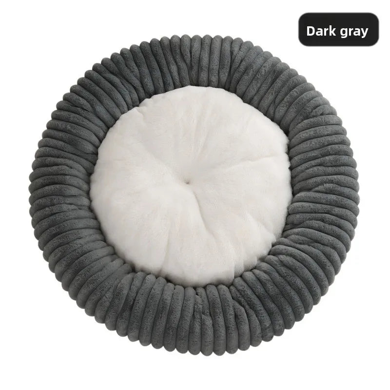 Dog Bed Donut Big Large Round Basket Plush Beds for Dogs Medium Accessories Fluffy Kennel Small Puppy Washable Pets Cat Products