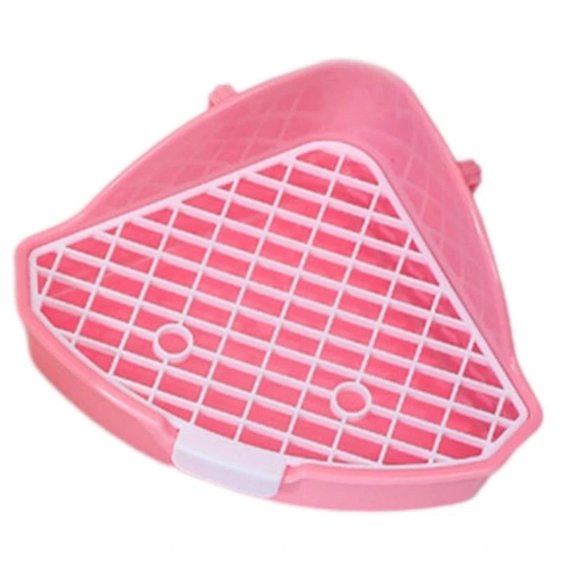 Cage Corner Toilet Small Animal Triangle Litter Pan Pet Ferret Cage Litter Tray