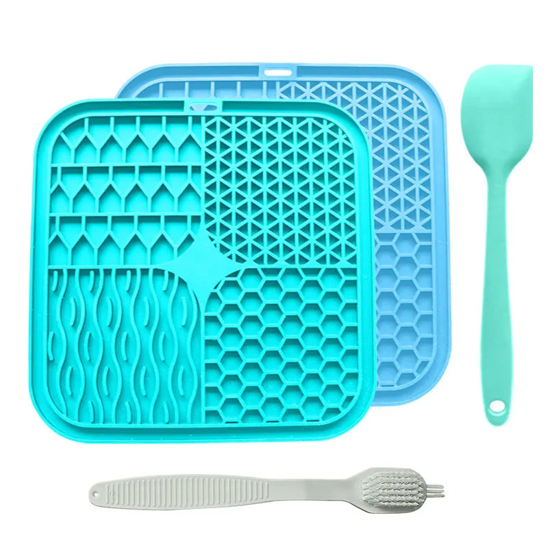 Combination pet licking pad with suction dog licking pad slow feeding dog licking pad pet bath distraction pad food dispenser