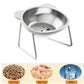 Stainless Steel Cat Bowls Raised Whisker Fatigue Relief Cat Plates Pet Water Dish Kitten Bowls Pet Bowls for Cats Food Bowls
