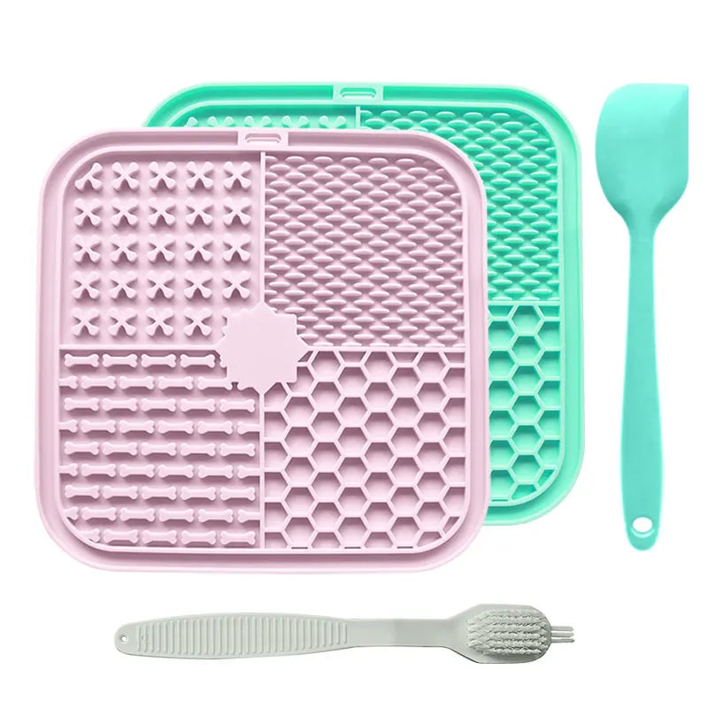 Combination pet licking pad with suction dog licking pad slow feeding dog licking pad pet bath distraction pad food dispenser