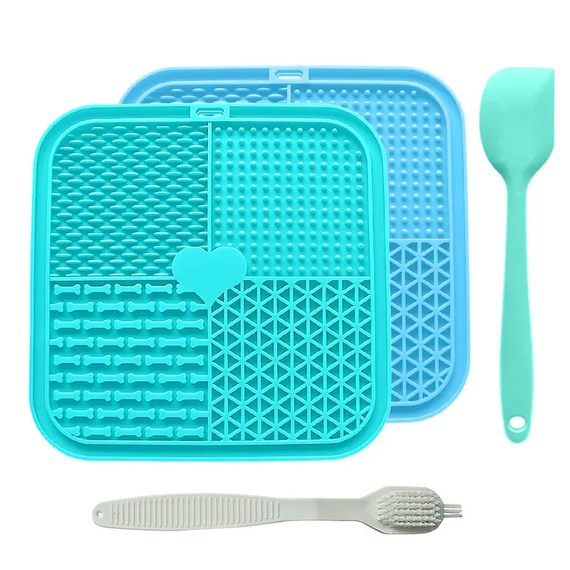 Combination pet licking pad with suction dog licking pad slow feeding dog licking pad pet bath distraction pad food dispenser