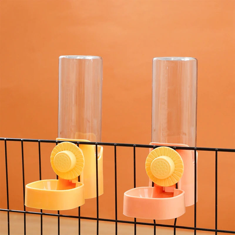 Automatic Pet Feeder Cage Hanging Water Bottle Food Container Dispenser For Dog Cats Rabbit Birds Supplies