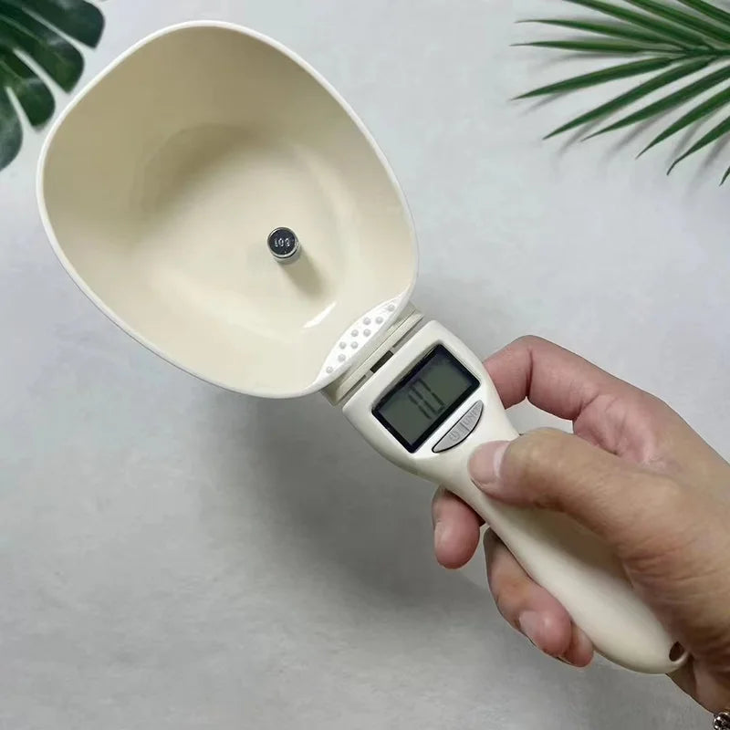 Pet Food Measuring Spoon Scale LCD Electronic Weighing Tool Dog Cat Feeding Food Measuring Spoon Digital Display Kitchen Scale