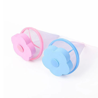 Plum Blossom Shape Laundry Ball With Mesh For Washing Machine Floating Pet Fur Lint Hair Catcher Clothes Cleaning Balls Removal