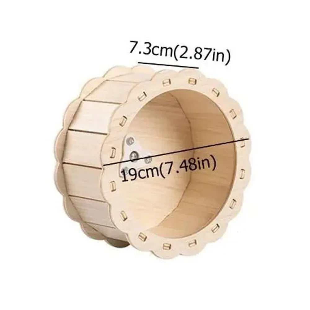 High Quality DIY Wooden Running Wheel Removable Silent Exercise Wheel Exercise Toy for Hamster