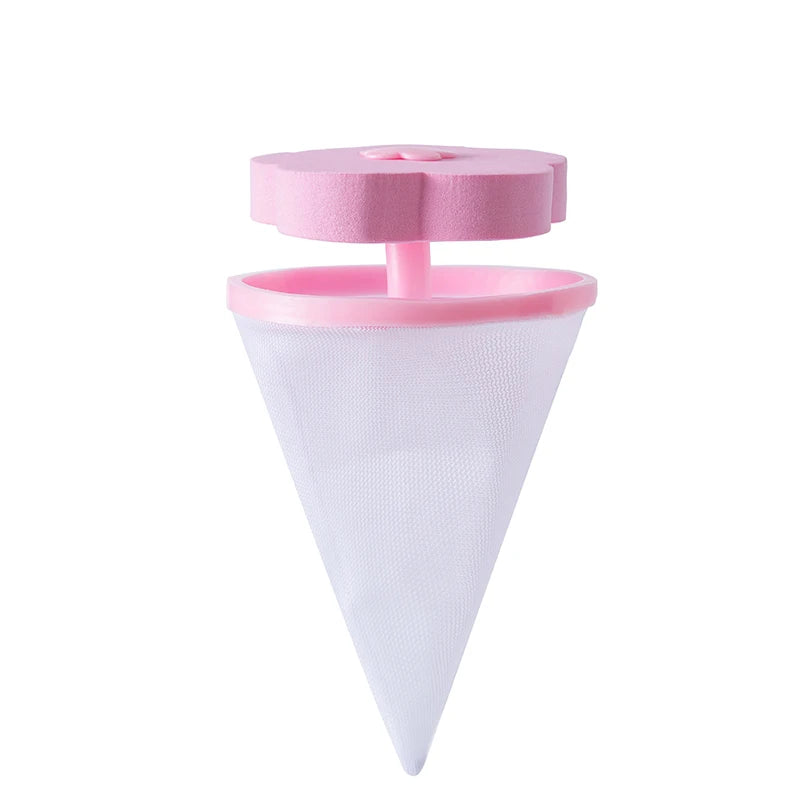 Plum Blossom Shape Laundry Ball With Mesh For Washing Machine Floating Pet Fur Lint Hair Catcher Clothes Cleaning Balls Removal