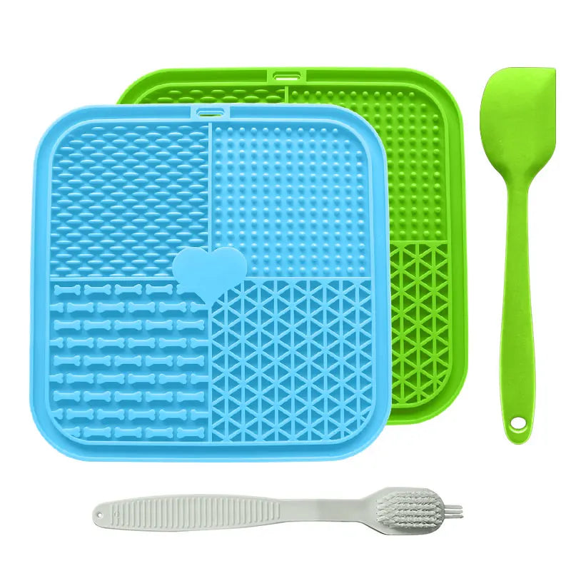 Combination pet licking pad with suction dog licking pad slow feeding dog licking pad pet bath distraction pad food dispenser