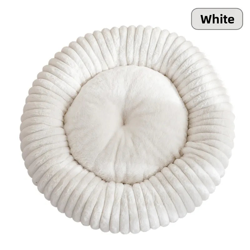 Dog Bed Donut Big Large Round Basket Plush Beds for Dogs Medium Accessories Fluffy Kennel Small Puppy Washable Pets Cat Products