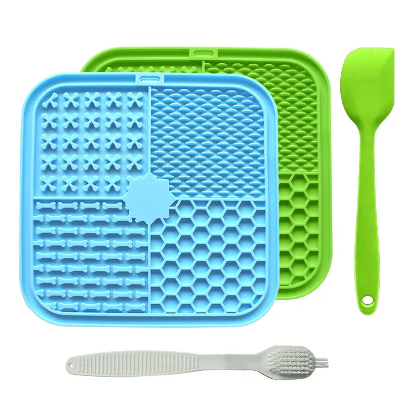 Combination pet licking pad with suction dog licking pad slow feeding dog licking pad pet bath distraction pad food dispenser