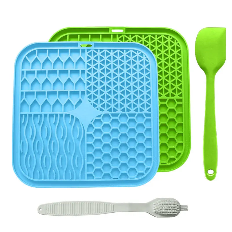 Combination pet licking pad with suction dog licking pad slow feeding dog licking pad pet bath distraction pad food dispenser