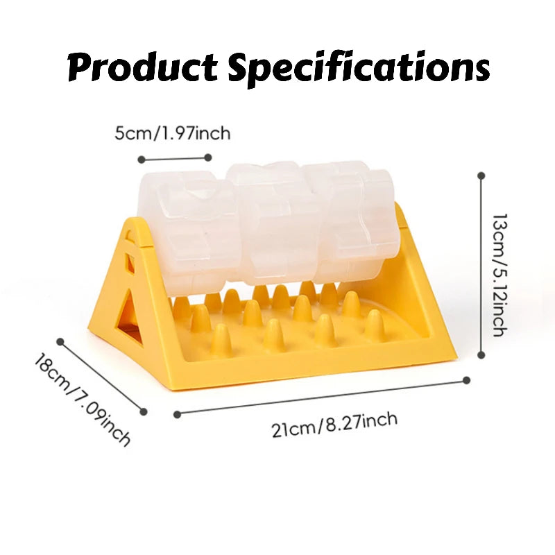 Puzzle Feeder Roller: Interactive Slow Eating Toy for Cats & Dogs - Portion Control with Treat-Dispensing Roller Ball