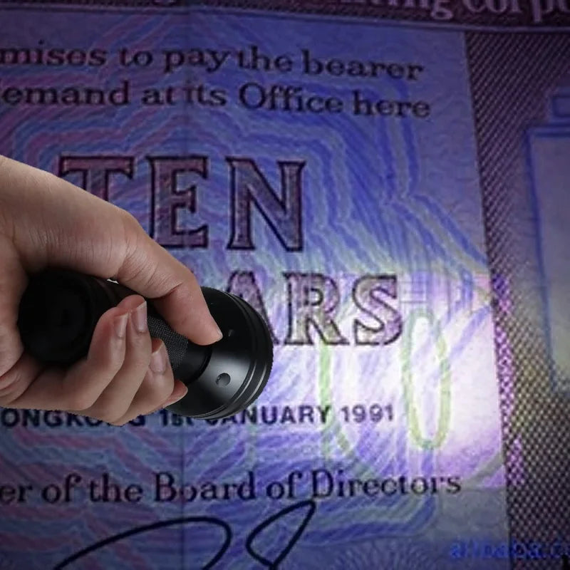 395nm UV Flashlight Black Light Waterproof 51 LED Flashlight Set with AA Battery for Home & Hotel Inspection Pet Urine Detector