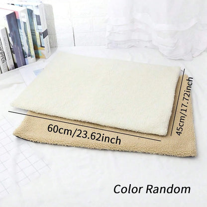 1pc-Self-heating Blanket Mat For Cats And Dogs Lamb Wool Warm Mattress-random color