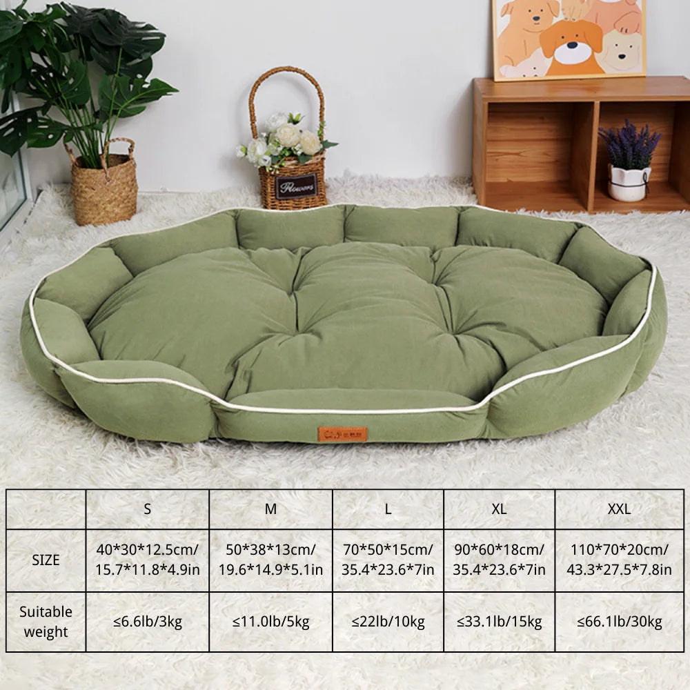 Dog Bed for Large Dogs, Rectangle Washable Orthopedic Pet Bed, Soft Sleeping Puppy Bed, Durable Dog Sofa with Anti-Slip Bottom