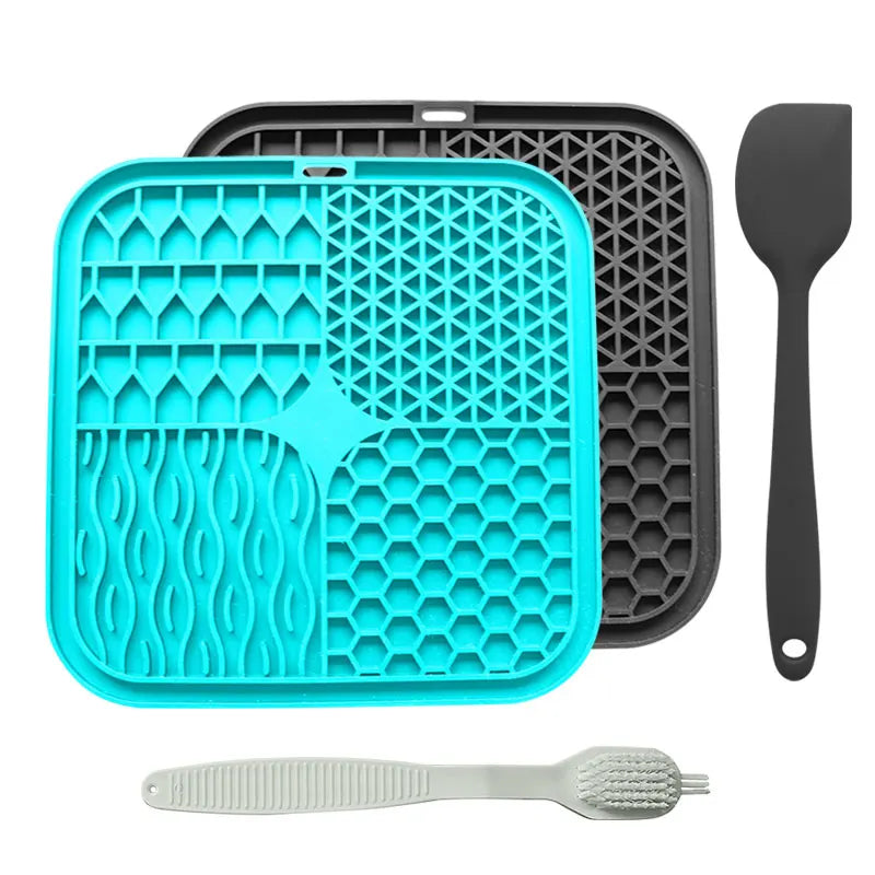 Combination pet licking pad with suction dog licking pad slow feeding dog licking pad pet bath distraction pad food dispenser