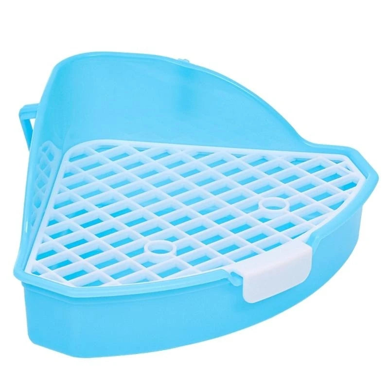 Cage Corner Toilet Small Animal Triangle Litter Pan Pet Ferret Cage Litter Tray