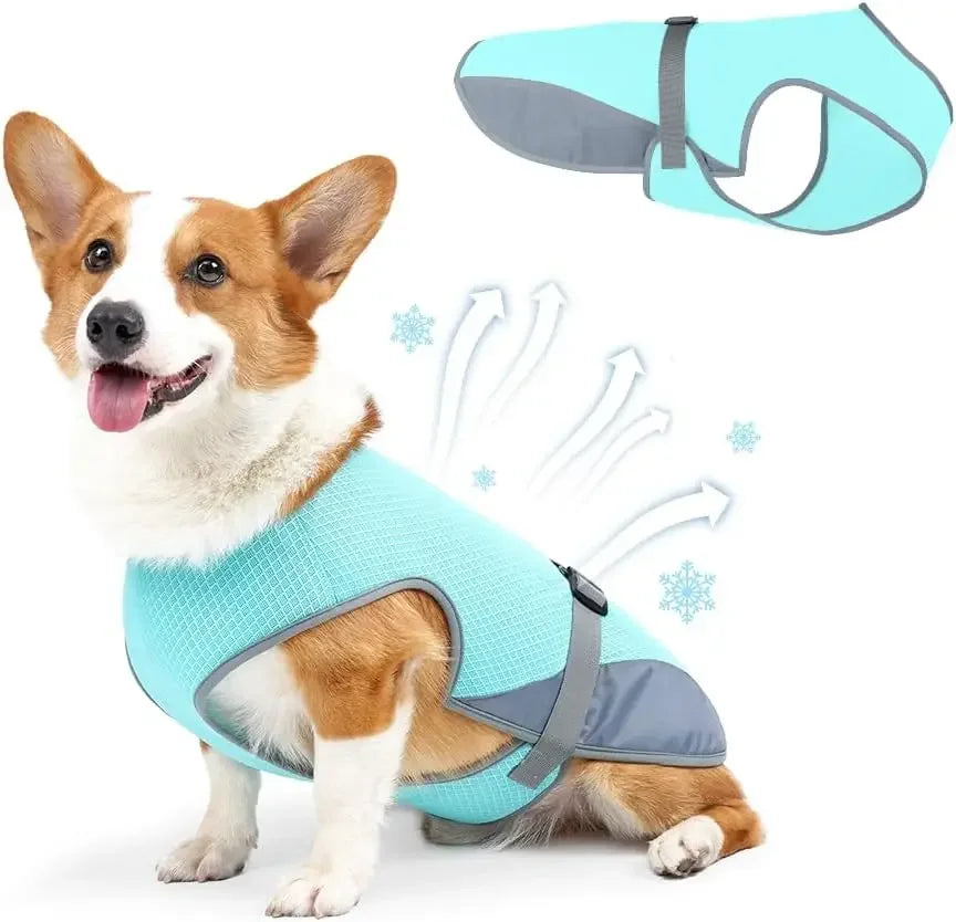 Cooling Dog Vest - Breathable Dog Tank Top for hot seasons, adjustable lightweight cool pet jacket, UV resistant dog shirt
