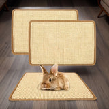 Rabbit Chew & Scratch Mat - Natural Fiber Anti-Slip Pad | Cage Bedding & Teeth Care | Small Pet Sleep & Play