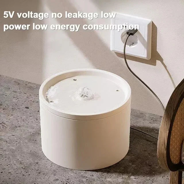 1L Ceramic Cat Water Fountain USB Charging Pet Water Feeders Dogs Automatic Circulating Filtration Flow Water Dispenser