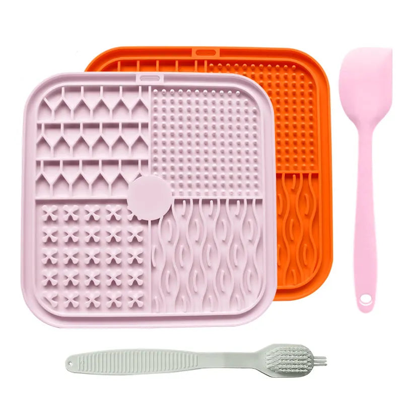 Combination pet licking pad with suction dog licking pad slow feeding dog licking pad pet bath distraction pad food dispenser