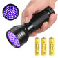 395nm UV Flashlight Black Light Waterproof 51 LED Flashlight Set with AA Battery for Home & Hotel Inspection Pet Urine Detector
