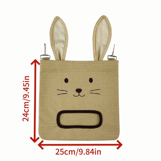 New Rabbit Hanging Hay Bag Shaped Feeding Feed Package Convenient Multiple Colors Available Small Pet Supplies