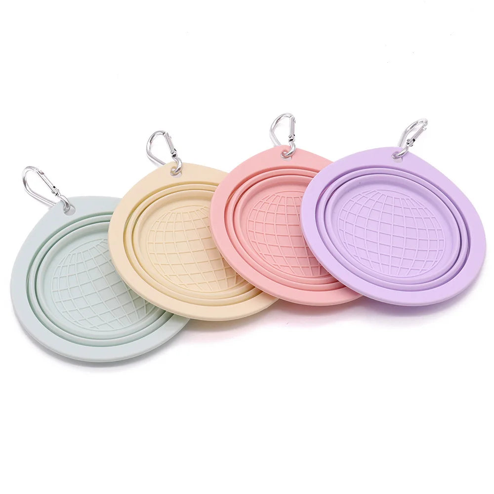 Portable Dog Bowl Foldable - Pet Travel Water & Food Bowl Collapsible Feeding Dish for Dogs Outdoor Camping Hiking