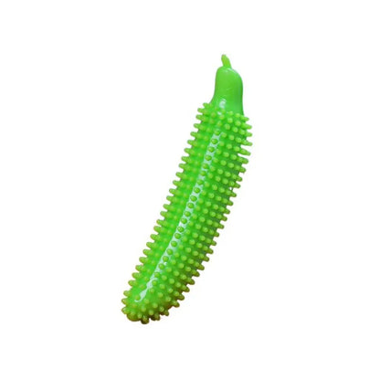 Cucumber Shape Dog Teeth Grinding Stick Bite Resistant TPE Dog Chew Toy Wear Resistant Pet Molar Stick Teeth Cleaning