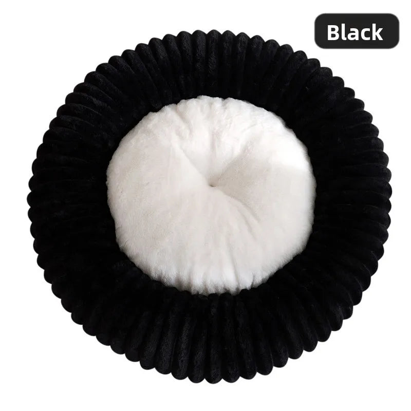 Dog Bed Donut Big Large Round Basket Plush Beds for Dogs Medium Accessories Fluffy Kennel Small Puppy Washable Pets Cat Products