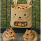 New Rabbit Hanging Hay Bag Shaped Feeding Feed Package Convenient Multiple Colors Available Small Pet Supplies
