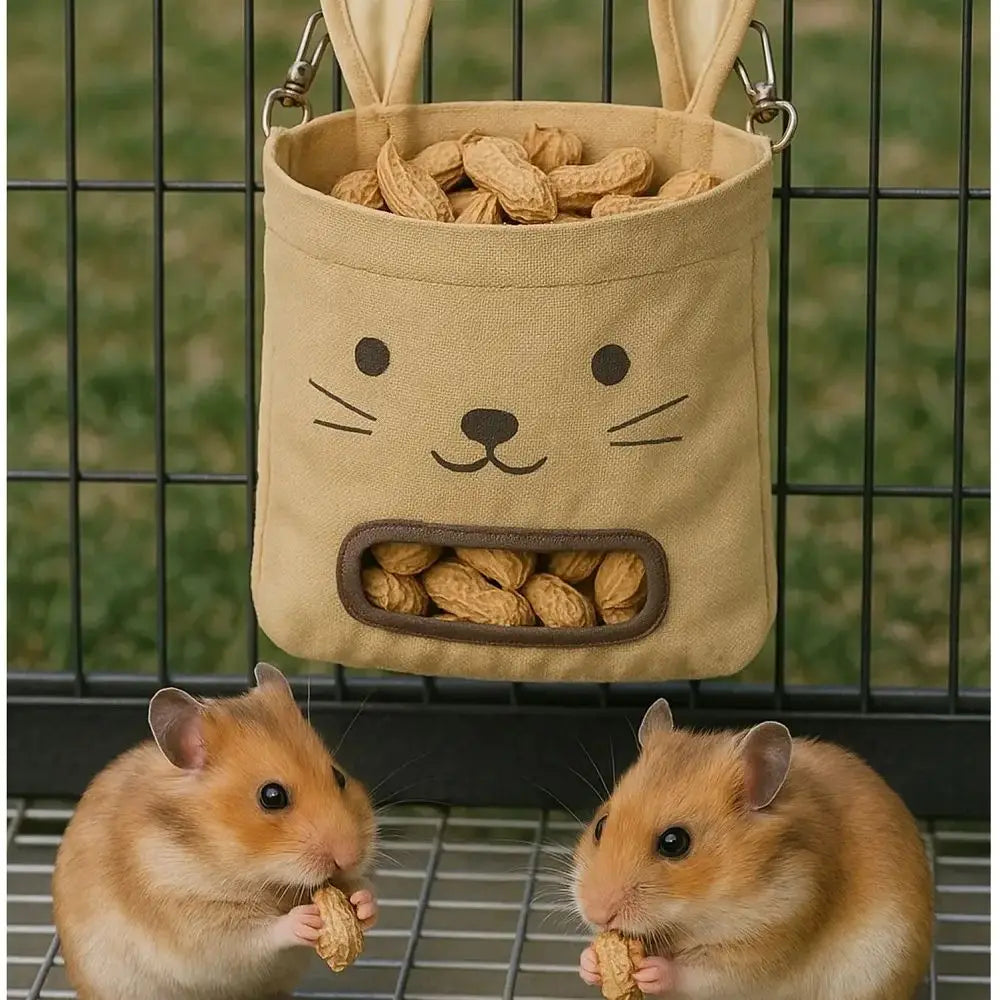 New Rabbit Hanging Hay Bag Shaped Feeding Feed Package Convenient Multiple Colors Available Small Pet Supplies