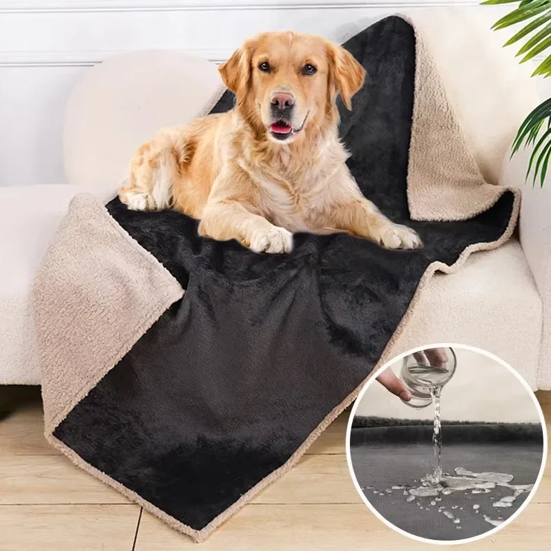 Soft, comfortable and warm pet sleeping blanket flannel thickened waterproof cat and dog warmth blanket