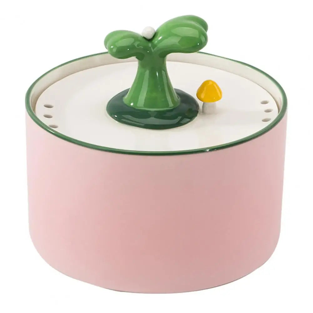 1.5L Automatic Cat Water Fountain Pet Accessories Ceramics Pet Drinking Dispenser Ultra-Quiet Pet Water Bowl for Cats Dogs