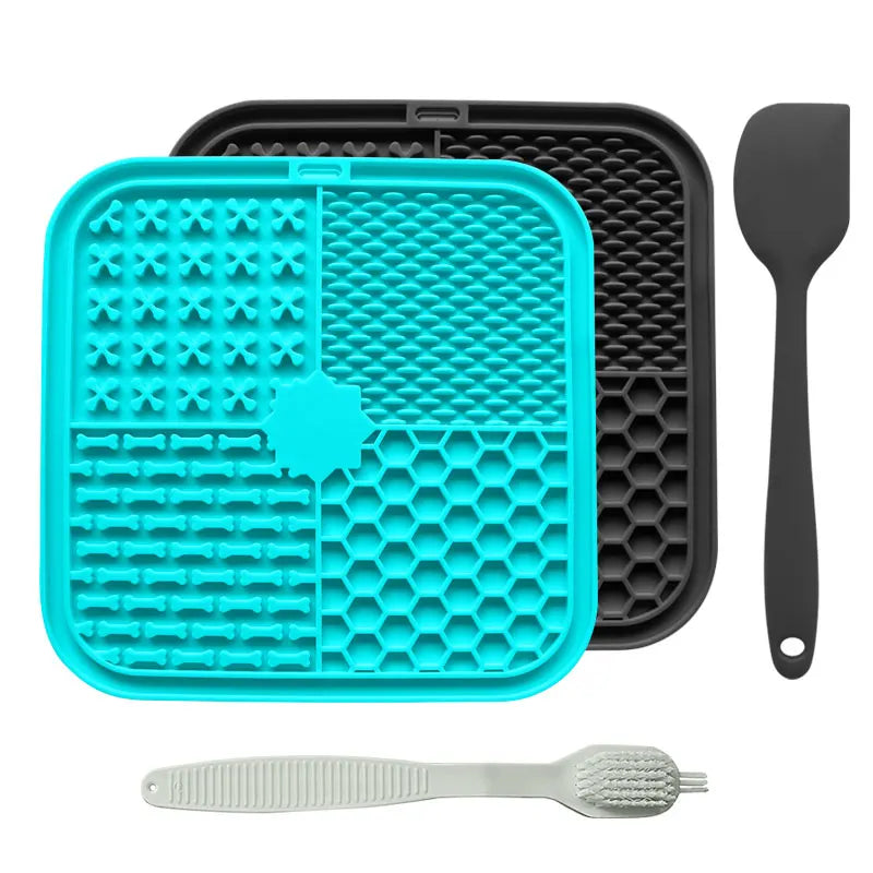 Combination pet licking pad with suction dog licking pad slow feeding dog licking pad pet bath distraction pad food dispenser