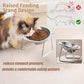 Stainless Steel Cat Bowls Raised Whisker Fatigue Relief Cat Plates Pet Water Dish Kitten Bowls Pet Bowls for Cats Food Bowls