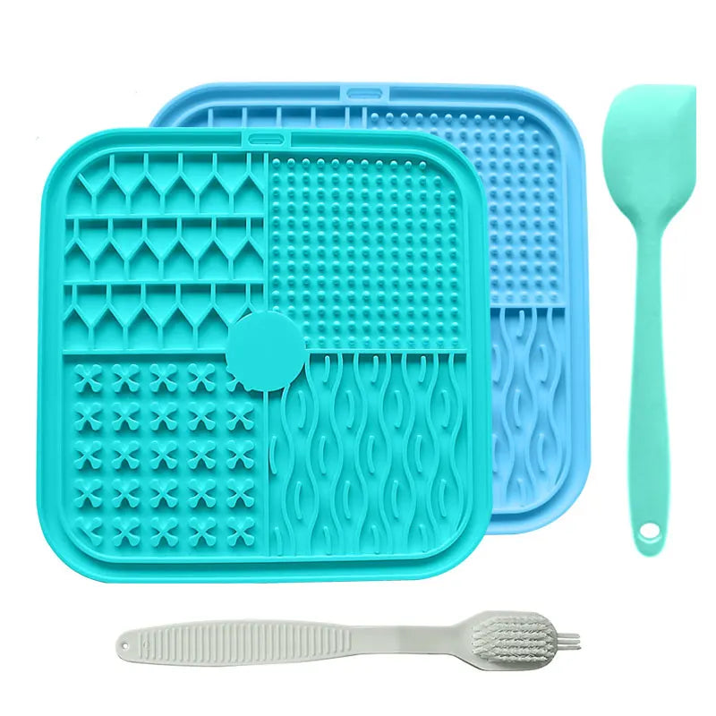 Combination pet licking pad with suction dog licking pad slow feeding dog licking pad pet bath distraction pad food dispenser