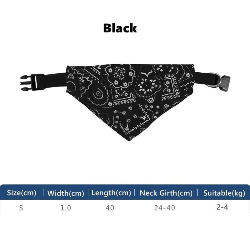 Cat Collar Pet Bibs Adjustable Dog Cat Necktie Pet Triangular Saliva Tie Scarf Dog Bandana Collar Triangle Bib Neckerchief