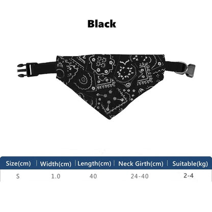 Cat Collar Pet Bibs Adjustable Dog Cat Necktie Pet Triangular Saliva Tie Scarf Dog Bandana Collar Triangle Bib Neckerchief