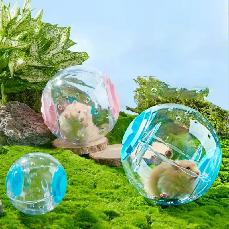 12cm Small Pet Hamster Running Ball Transparent Grounder Pet Mice Gerbil Exercise Jogging Play Toy Small Animals Supplies