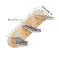 Wall Mounted Cat Tree Wooden Shelves Scratching Posts Climbing Cat tower Hammock With Solid Floating Perches Steps and Ladder