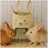 New Rabbit Hanging Hay Bag Shaped Feeding Feed Package Convenient Multiple Colors Available Small Pet Supplies