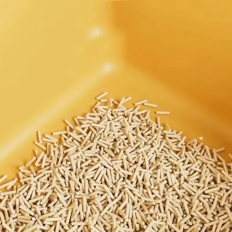 Semi-Open Cat Litter Box Non-Stick Surface with  Anti-Track Mat Tray Pet Toilet with Removable Easy Clean Hood for Small Spaces